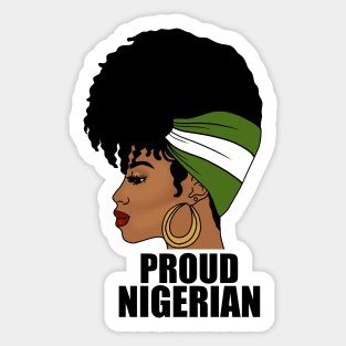Nigeria Flag, Proud Nigerian Woman, African Sticker